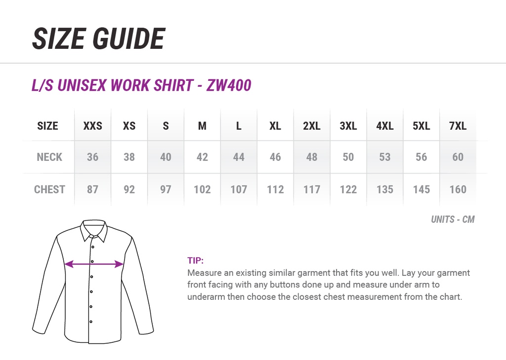 Caldwell Levesque- L/S Unisex Work Shirt- ZW400