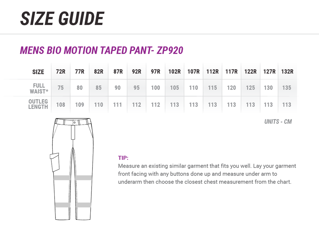 Caldwell Levesque - Mens Bio Motion Hivis Taped Pants -Navy- ZP920