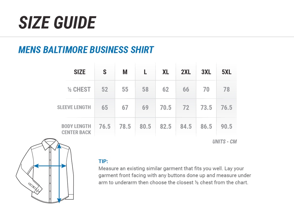 Aquaheat - Mens Baltimore Slim Fit Business Shirt - BALTI