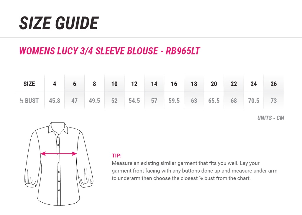 HEG - Lucy 3/4 Sleeve Blouse - RB965LT